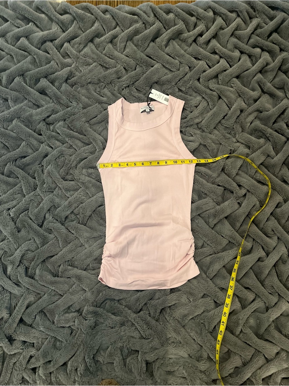 NWT Michael Stars Halley Ribbed Tank with Ruching - Picture 13 of 13